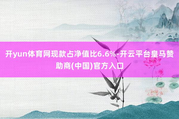 开yun体育网现款占净值比6.6%-开云平台皇马赞助商(中国)官方入口