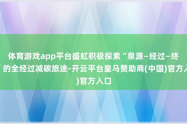 体育游戏app平台盛虹积极探索“泉源—经过—终局”的全经过减碳旅途-开云平台皇马赞助商(中国)官方入口