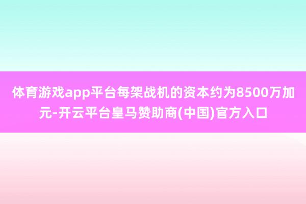 体育游戏app平台每架战机的资本约为8500万加元-开云平台皇马赞助商(中国)官方入口