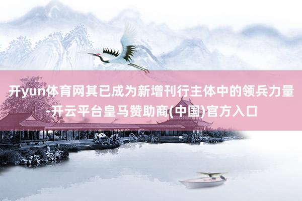 开yun体育网其已成为新增刊行主体中的领兵力量-开云平台皇马赞助商(中国)官方入口